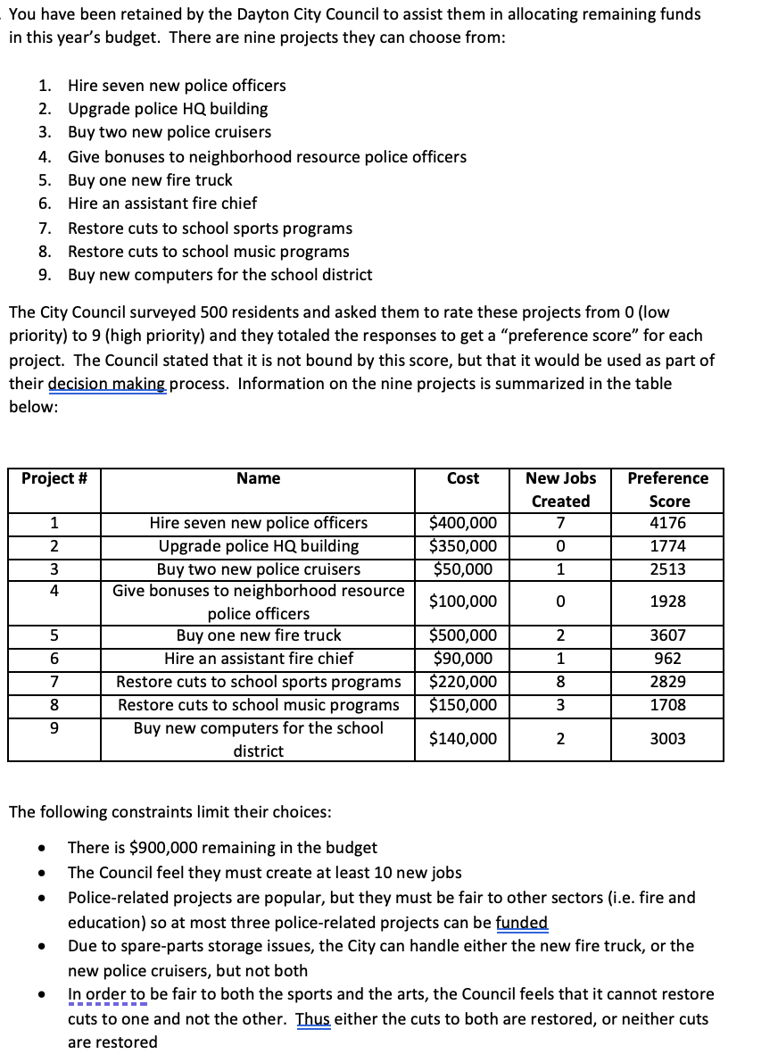 please help solve this USING EXCEL only and show the tables and