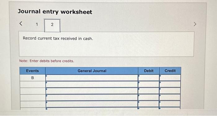 Ine property taxes levied in part (a) were collected. 3. The amounts