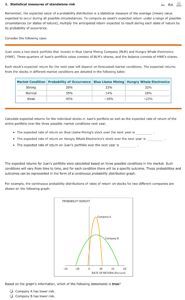 Remember, the expected value of a probability distribution is a statistical