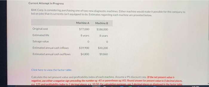  Current Attempt in Progress BAK Corp. is considering purchasing one of