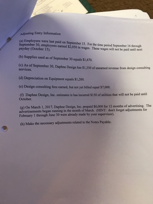 1. Adjusting entries are discussed in detail in Chapter Three and in