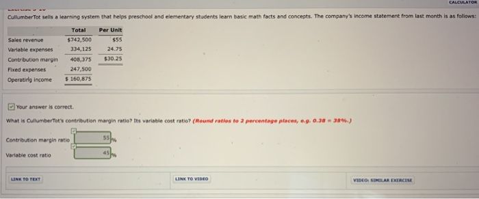  i need help with the last problem CALCULATOR Cullumber Tot sells