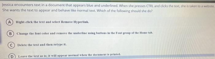 some text. What should she do to ensure she does not lose