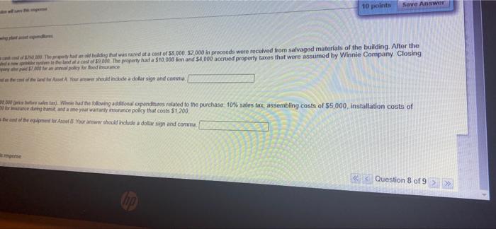 had the following plant asset expenditures Asset A: Acquired real estate at