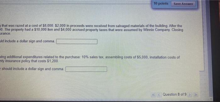 Wenie had the $3,500, Freight charges of $1,000, $500 for insurance during