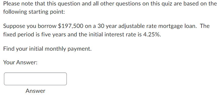 Please note that this question and all other questions on this