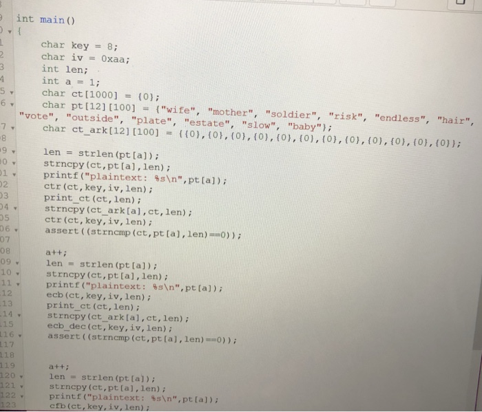 functions in the file modes.c so that the output is the desired