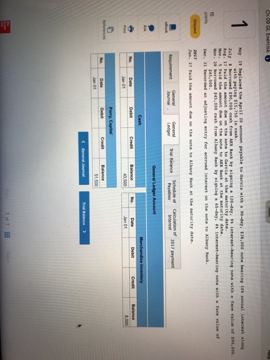 January 1,2016 trial balance for the Perry Company is found on the