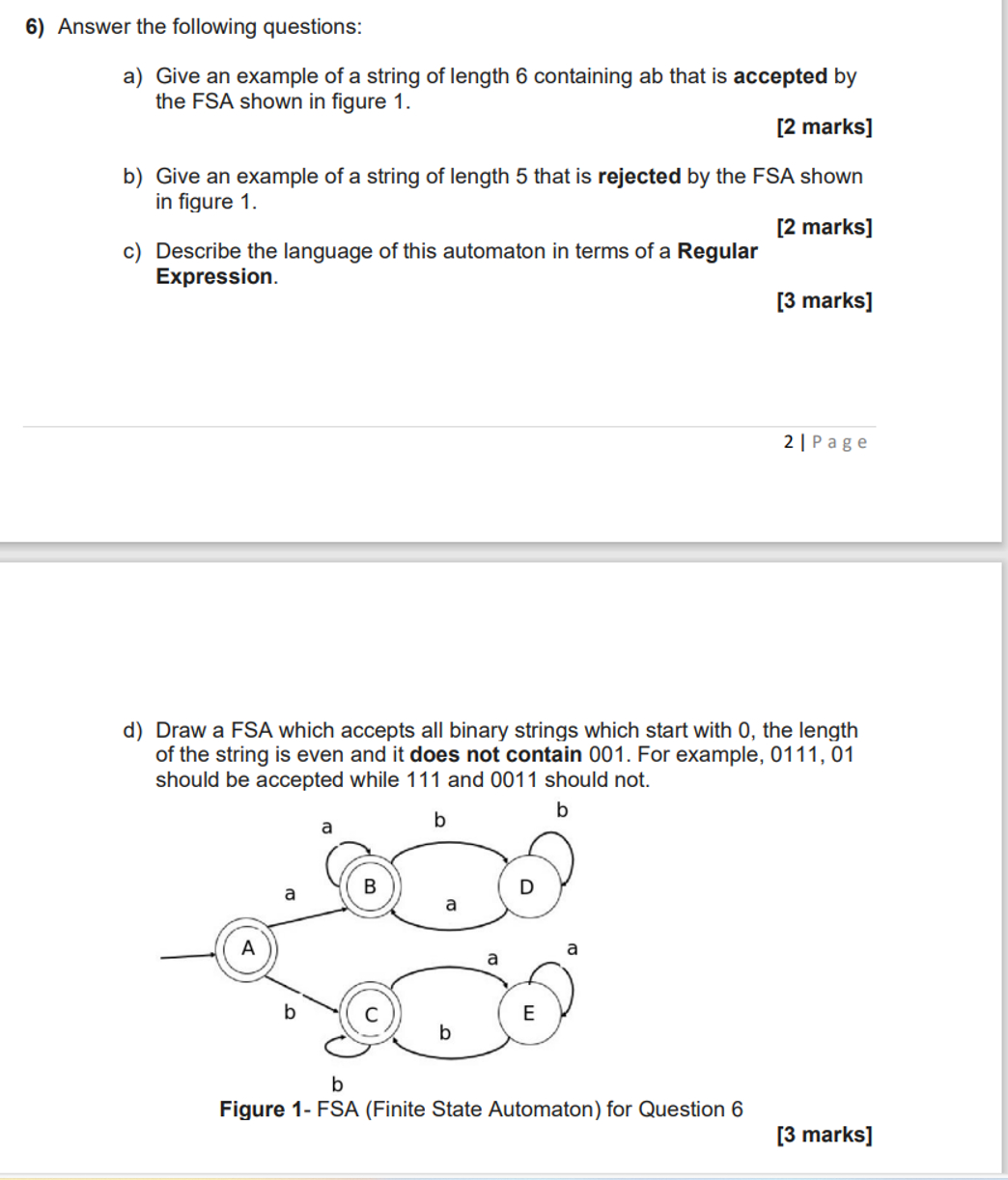  please solve this question 6a,b,c,d 