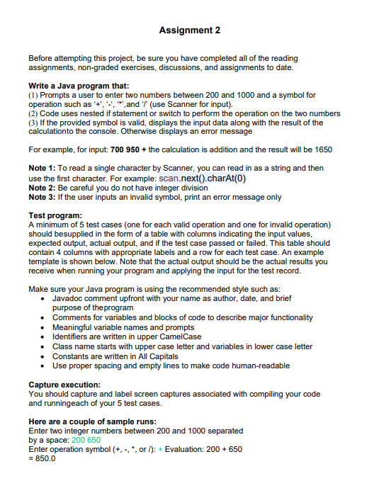  Assignment 2 Before attempting this project, be sure you have completed