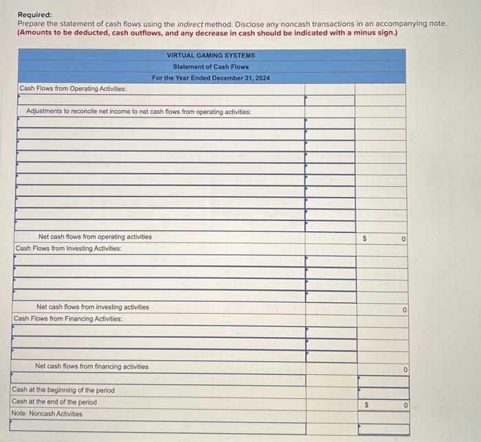 Systems are provided. 1. Purchased additional investment in stocks for $78,000 2.