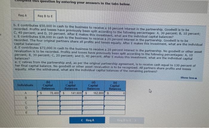 have as a part if required b are currently correct The following