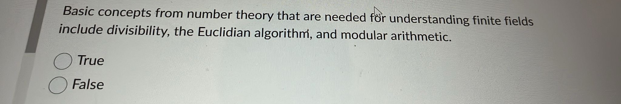  Basic concepts from number theory that are needed fr understanding finite