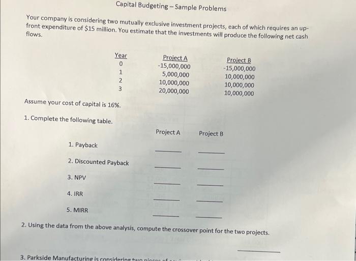 Please show me step by step on how to compute pyback and