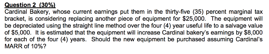 1. A statement identifying the engineering economics method used in determining the