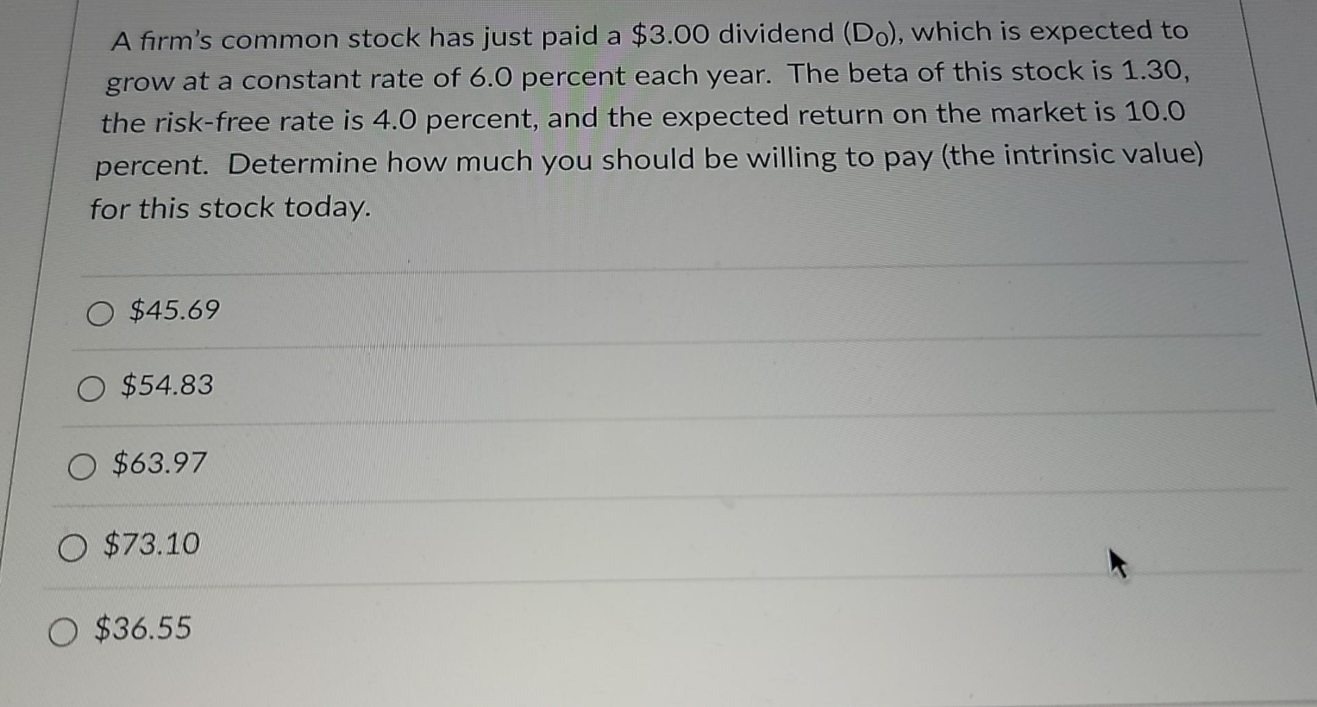 Need help with Finance Question, read it carefully and check your answer