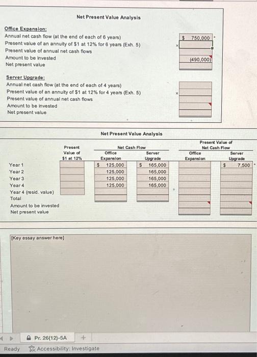computer servers. The projects have different useful lives, but each requires an