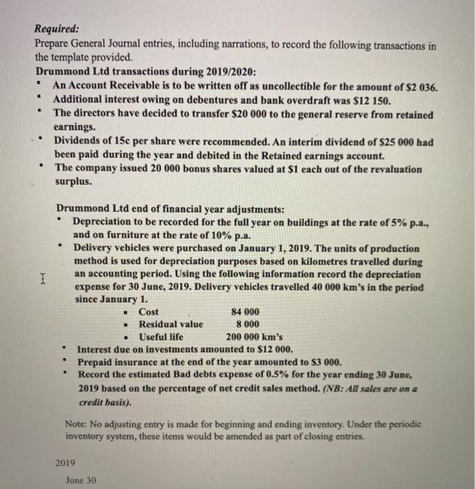 as at June 30, 2019. The company uses the periodic system for