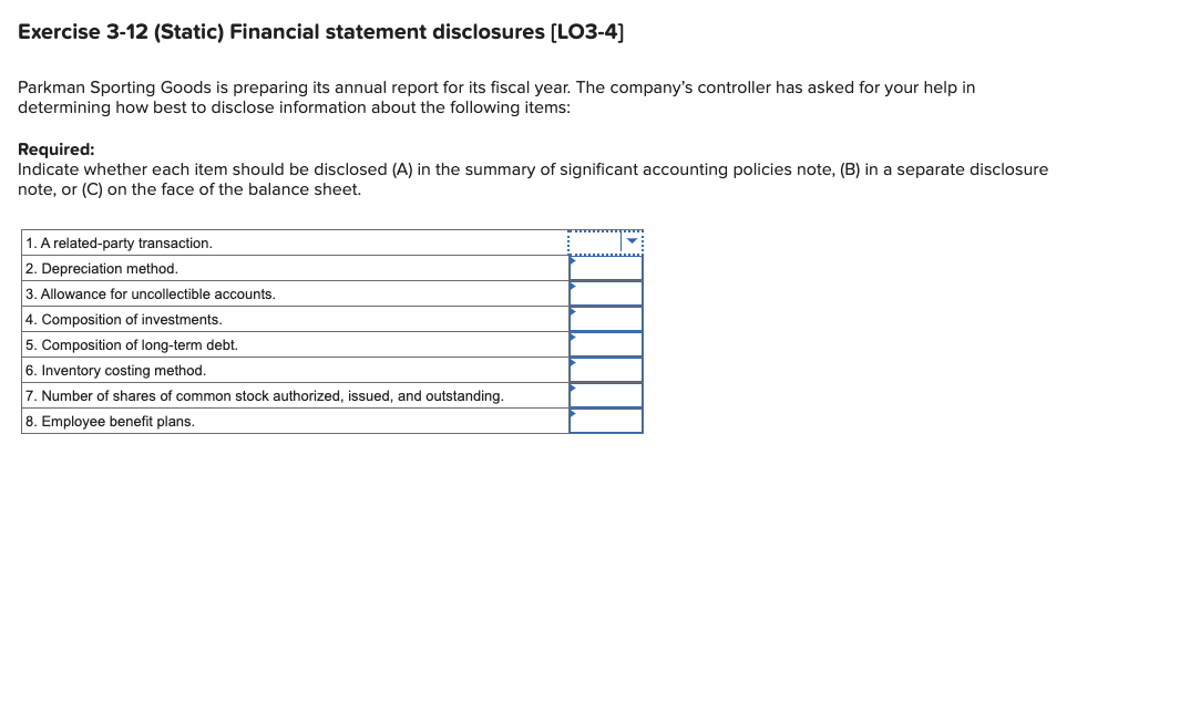 dropdown list. Note: If the item is a contra account, select the