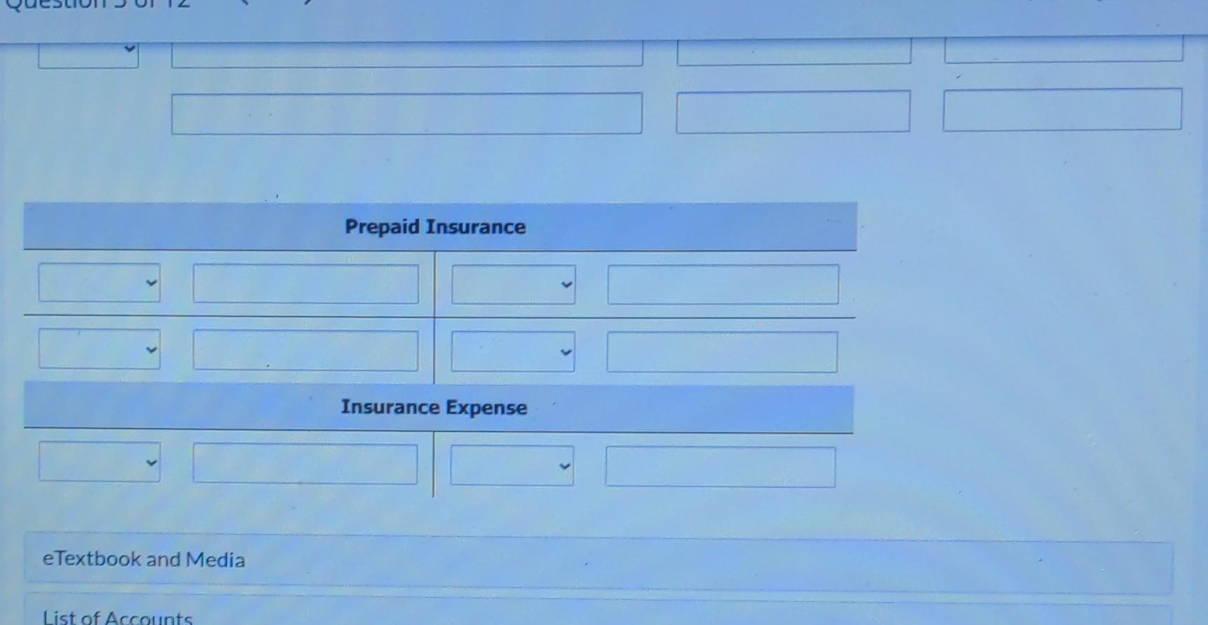 Co. pays $14,800 to Vaughn Insurance Co. for a 4 -year insurance