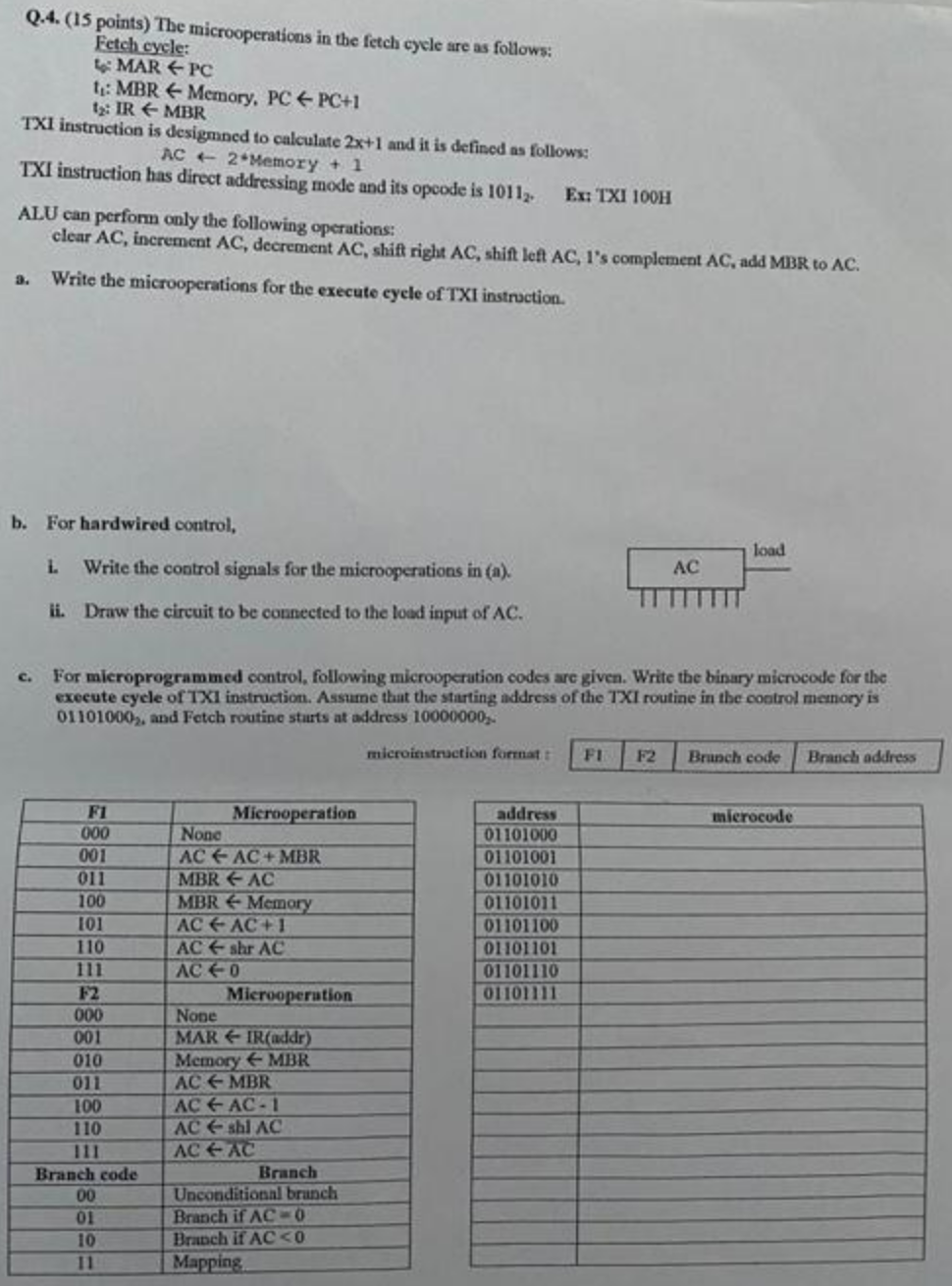  Pleaase the answer question computer organization ? 