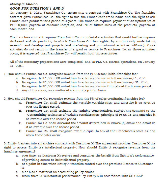  ANSWER THE FOLLOWING AND EXPLAIN IN SIMPLE WAY Multiple Choice: GOOD