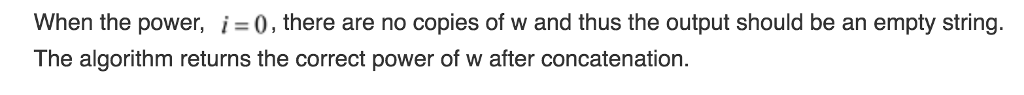 concatenation of i copies of a bit string that you gave in
