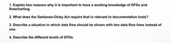  1. Explain two reasons why it is important to have a