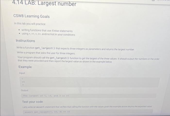  CSW8 Learning Goals in this lab you will practice: - writing