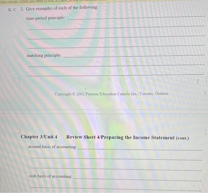 edit it's safer to stay in Protected View, Unit Review Sheets Chapter