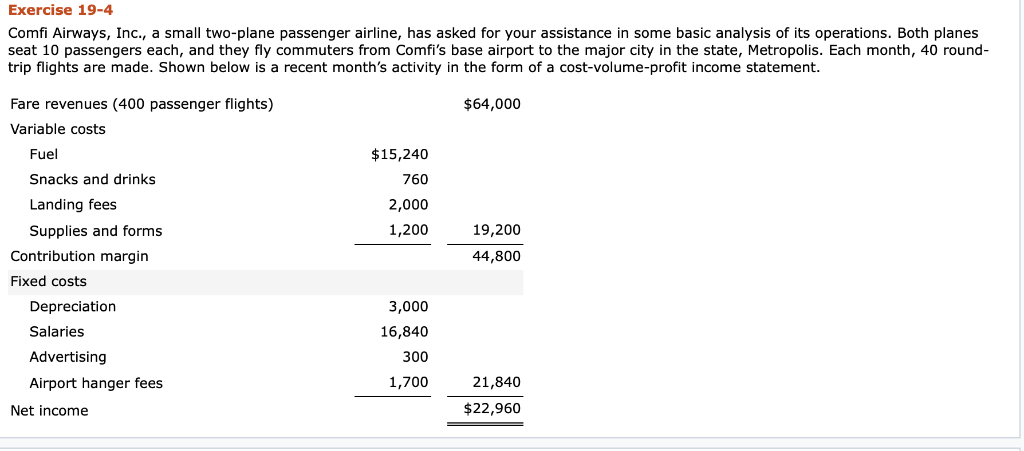 **Just need help with the one I got wrong, Thanks** Exercise 19-4