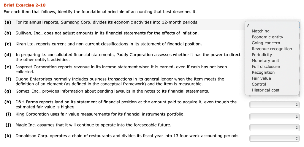 I need help with this problem. Thank You! Brief Exercise 2-10 For