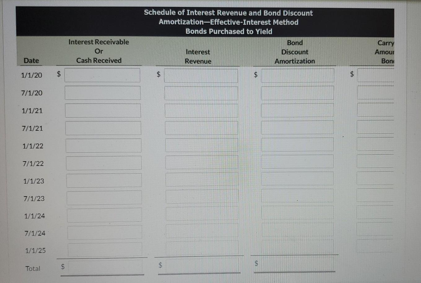"carrying amount of bonds" and the third cut off "credit" On January