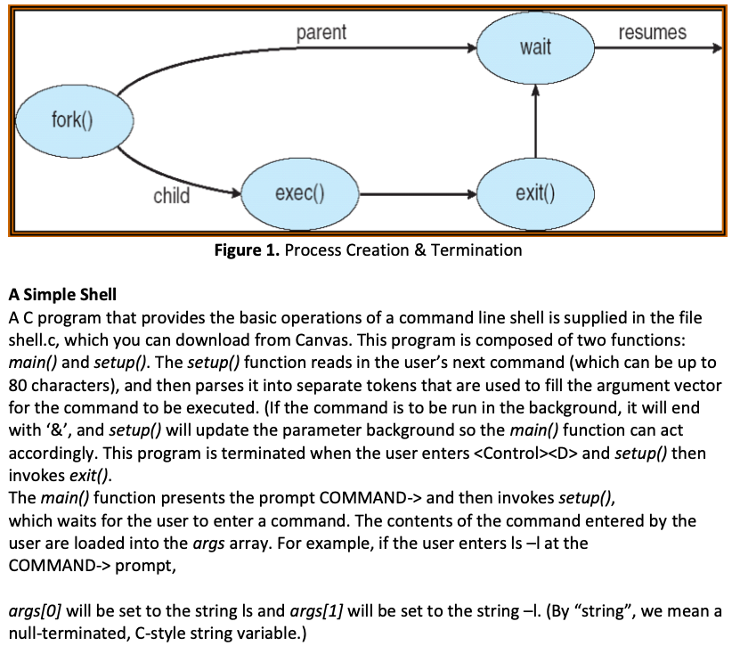 operating system. The code language used is C. Notes for this assignment: