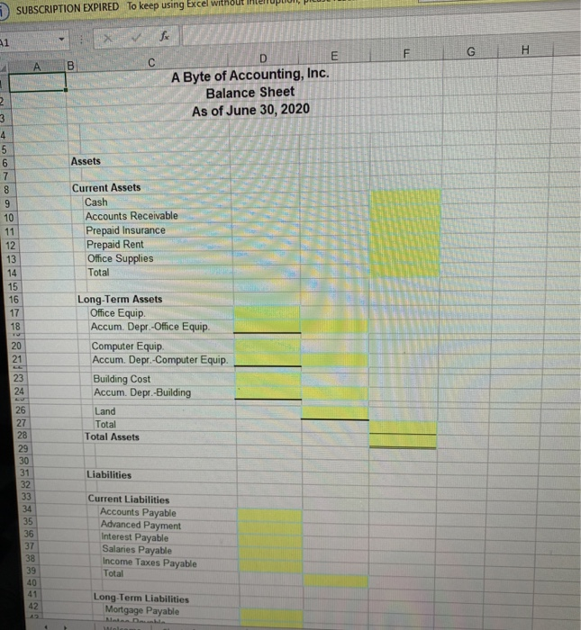 for the balance. 05. June 4: Additional office equipment costing $700 was