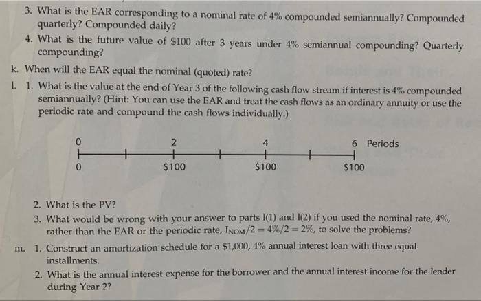  3. What is the EAR corresponding to a nominal rate of