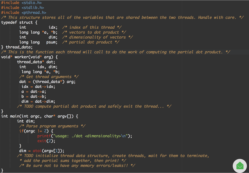 Write a C program in dot.c which takes an integer as a