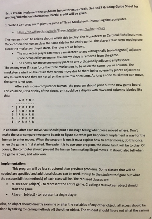  problems below for extra credit. See 1437 Grading Guide Sheet for