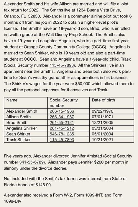  complete four tax forms (Form 1040, Schedule 1, Schedule B, and