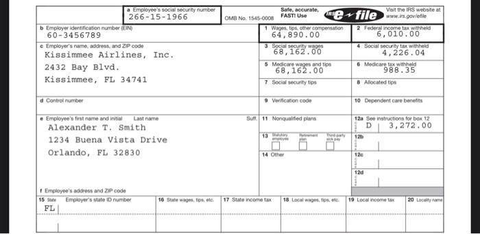 Qualified Dividends and Capital Gain Tax Worksheet) Alexander Smith and his wife