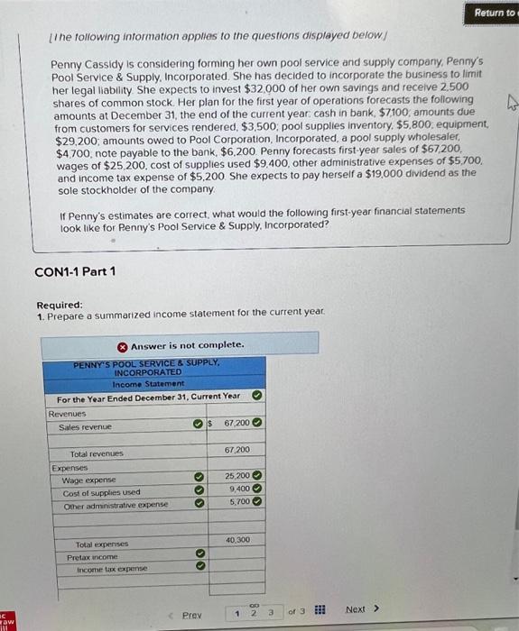 please solve the income statement the options for headings are _ account