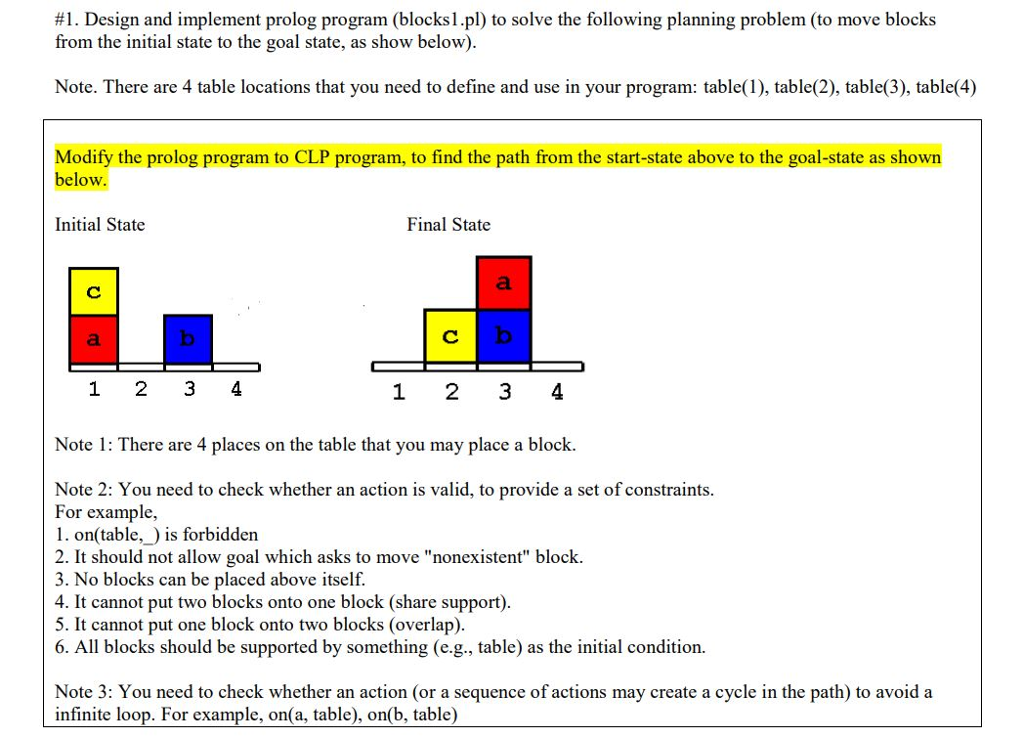 prolog code for simple blocks world at the end of this part.