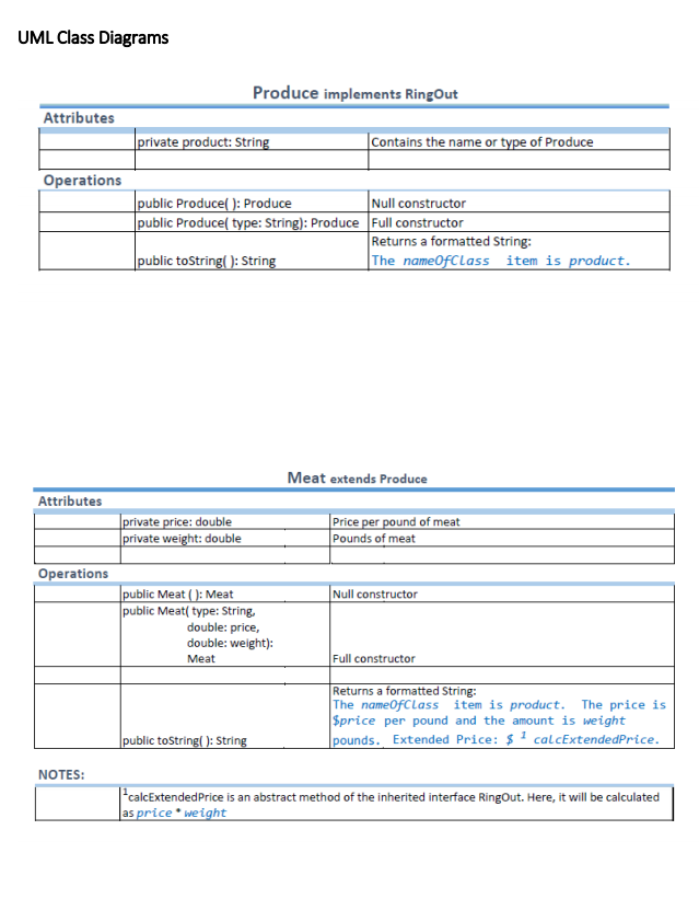 class Beverage extends Produce { private double price; private int count; public