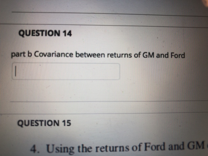 Corp. and GM Corp. 1PRICES FOR FORD AND GM STOCK Date Ford