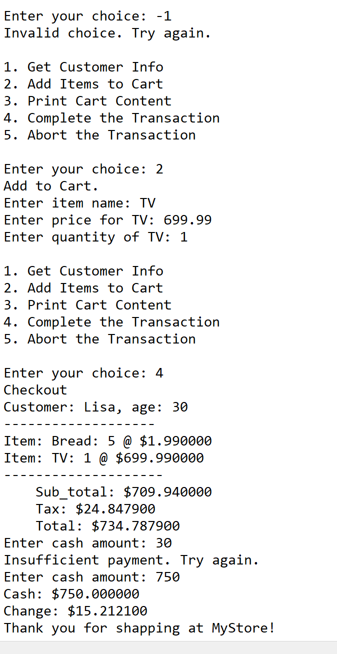 for this passage Project 1 written by YOURNAME Welcom to MyStore! 1.