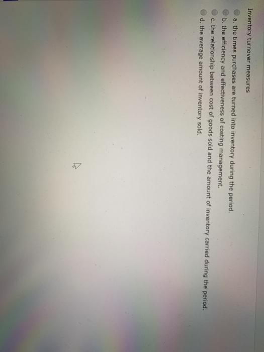 unit sold is identified with a specific purchase. b. when each inventory