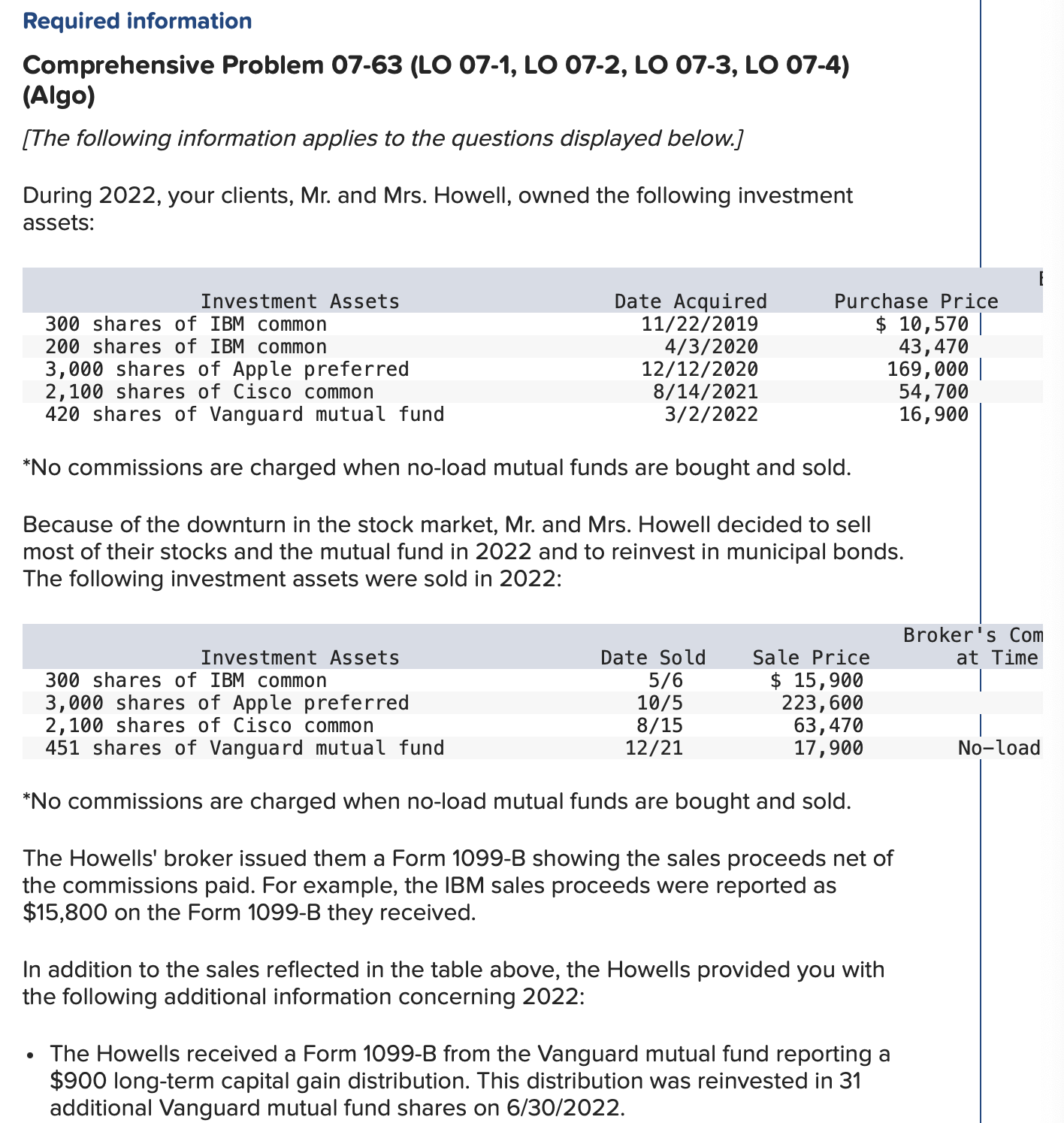  Required information Comprehensive Problem 07-63 (LO 07-1, LO 07-2, LO 07-3,