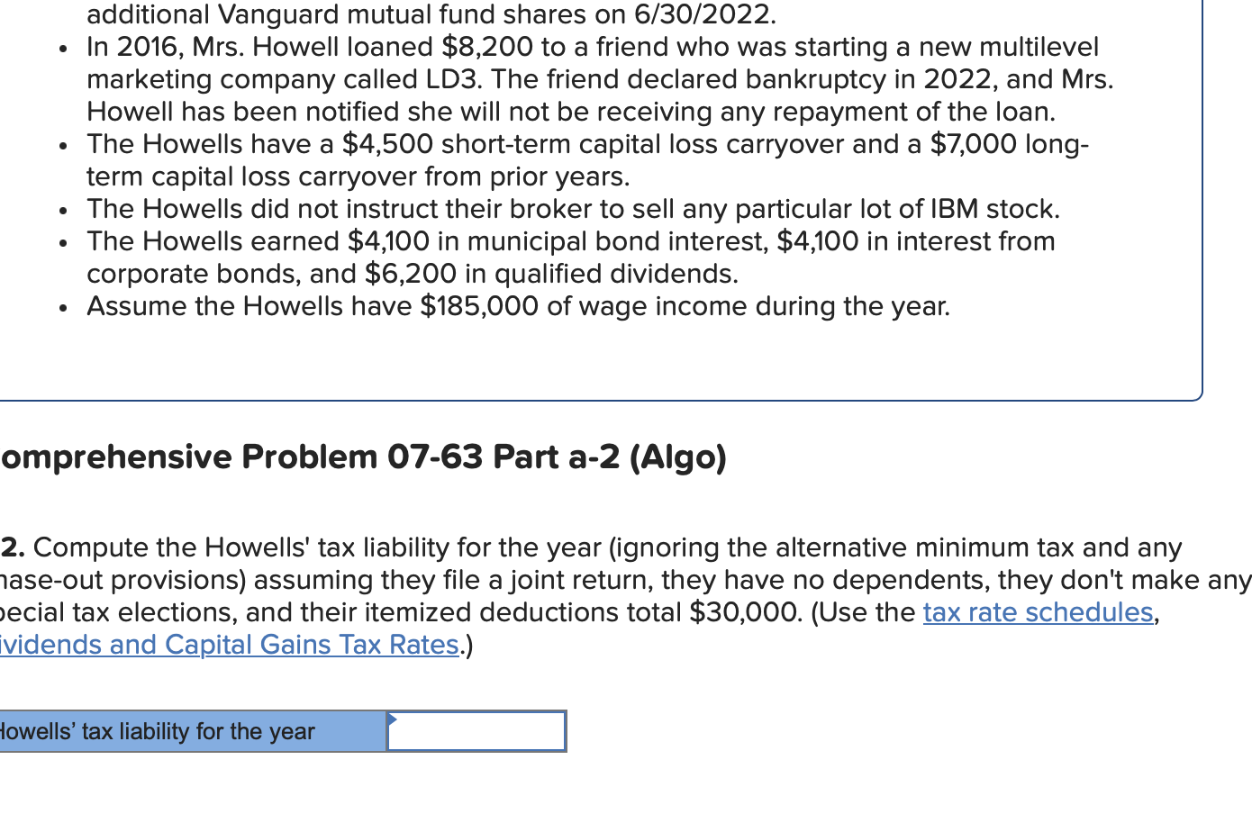 LO 07-4) (Algo) [The following information applies to the questions displayed below.]