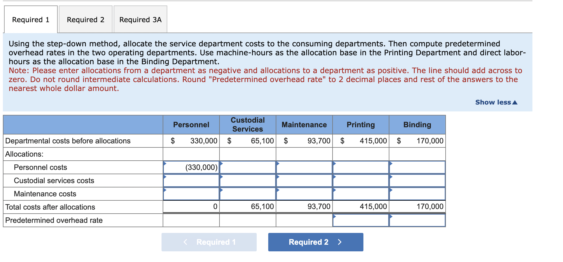  Repeat requirement 1 above, this time using the direct method. Again