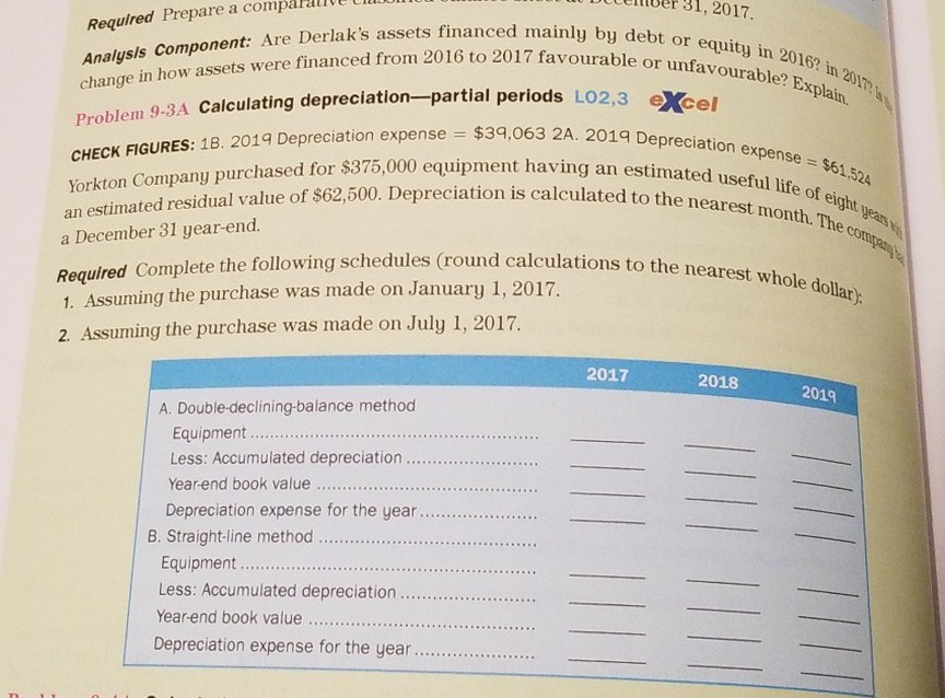  Please full calculation and explanation. Dtcelmber 31, 2017 Required Prepare a